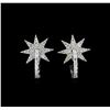 0.65 ctw Diamond Earrings - 14KT White Gold