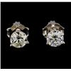 Image 1 : 0.80 ctw Diamond Earrings - 14KT White Gold