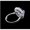 Image 3 : 14KT White Gold 5.81 ctw Tanzanite and Diamond Ring