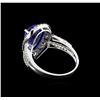Image 3 : 14KT White Gold 3.01 ctw Tanzanite and Diamond Ring
