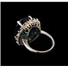 Image 3 : 14KT White Gold 20.82 ctw Topaz, Sapphire and Diamond Ring