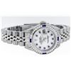 Image 7 : Rolex Ladies Stainless Steel Mother Of Pearl Sapphire And Diamond Datejust Wrist