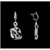 Image 2 : 14KT White Gold 0.63 ctw Diamond Earrings