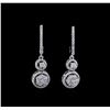 Image 1 : 0.70 ctw Diamond Earrings - 14KT White Gold