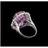 Image 3 : 22.47 ctw Kunzite and Diamond Ring - 14KT White Gold