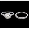 Image 2 : 1.80 ctw Diamond Wedding Ring Set - 14KT White Gold