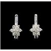 14KT White Gold 0.50 ctw Diamond Earrings