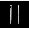 2.09 ctw Diamond Earrings - 18KT White Gold