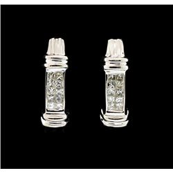 0.25 ctw Diamond Earrings - 14KT White Gold