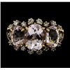 Image 2 : 4.72 ctw Morganite and Diamond Ring - 18KT Rose Gold