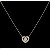 0.72 ctw Diamond Heart Necklace - 14KT Yellow Gold