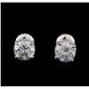1.43 ctw Diamond Stud Earrings - 14KT White Gold