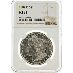 1882-O NGC MS63 Morgan Silver Dollar