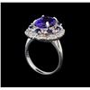 Image 4 : 14KT White Gold 3.90 ctw Tanzanite, Sapphire and Diamond Ring