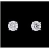 1.21 ctw Diamond Earrings - 14KT White Gold
