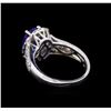 Image 3 : 14KT White Gold 2.88 ctw Tanzanite and Diamond Ring