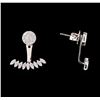 Image 2 : 0.58 ctw Diamond Earrings - 14KT White Gold