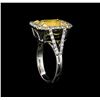 Image 4 : EGL USA Cert 5.84 ctw Fancy Yellow Diamond Ring - 18KT-Platinum Two-Tone Gold