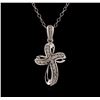0.50 ctw Diamond Pendant With Chain - 14KT White Gold
