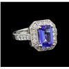 14KT White Gold 2.41 ctw Tanzanite and Diamond Ring