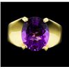 Image 2 : 4.00 ctw Amethyst Ring - 14KT Yellow Gold