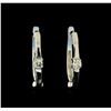 0.04 ctw Diamond Earrings - 14KT White Gold