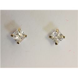 14kt Yellow Gold Cubic Zirconia (approx 0.20g) Stud Earrings Retail $90