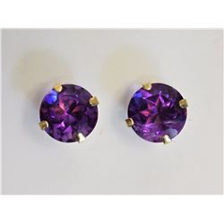 14kt Yellow Gold Amethyst (0.80g) Stud Earrings Retail $200