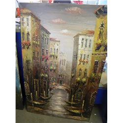 OIL ON CANVAS APPROX 30"X47"