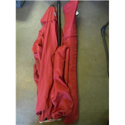 2 RED PATIO UMBRELLAS