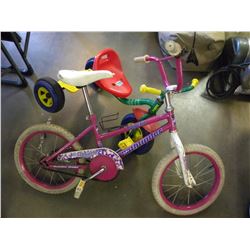 3 WHEEL TRIKE AND GIRLS PINK BIKE