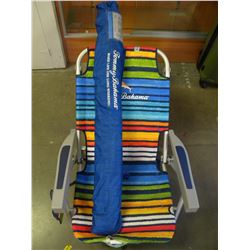 TOMMY BAHAMA FOLDING CHAIR AND UMBRELLA