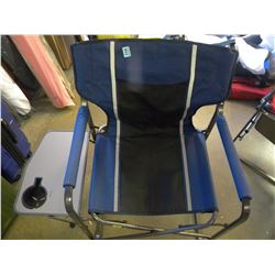 BLUE FOLDING COT CHAIR