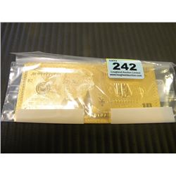24K GOLD FOIL COLLECTIBLE AMERICAN 10 DOLLAR BILL
