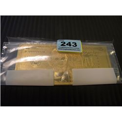 24K GOLD FOIL COLLECTIBLE AMERICAN 5 DOLLAR BILL