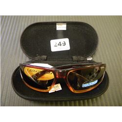 PAIR OF RYDER POLARIZED SUNGLASSES WITH CASE