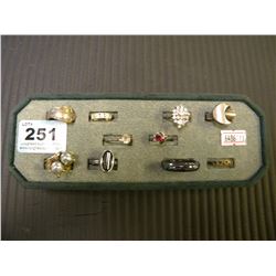 10 VARIOUS LADIES RINGS (CASE NOT INCLUDED)