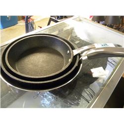 3 ASSORTED FRYING PANS
