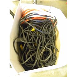 LARGE TUB OF EXTENSION CORDS