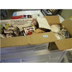 IRONESTONE CHINA AND GLASSWARE 2 BOXES
