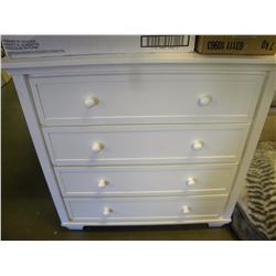 WHITE 4 DRAWER HIBOY DRESSER
