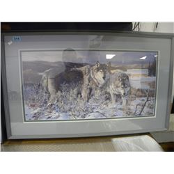 SIGNED AND NUMBERED ALPHA PAIR FRAMED LEP (22 3/4" X 36 7/8")