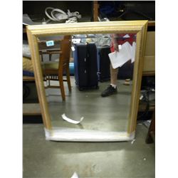 GOLD FRAMED BEVELLED MIRROR