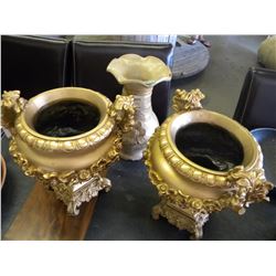 3 ASSORTED ORNATE VASES