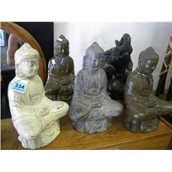 4 BUDDAHS AND ELEPHANTS (FRIEGHT DAMAGED)