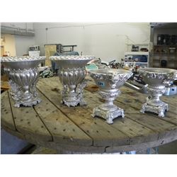 5 SILVER VASES (FREIGHT DAMAGE)