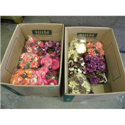 2 BOXES OF FLORAL DECOR
