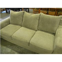 GREY TONE 3 SEATER STUDDED PILLOWBACK SOFA