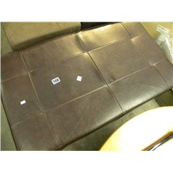LARGE LEATHER OTTOMAN