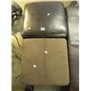 Image 1 : LEATHER/MICROFIBER FOOT STOOL
